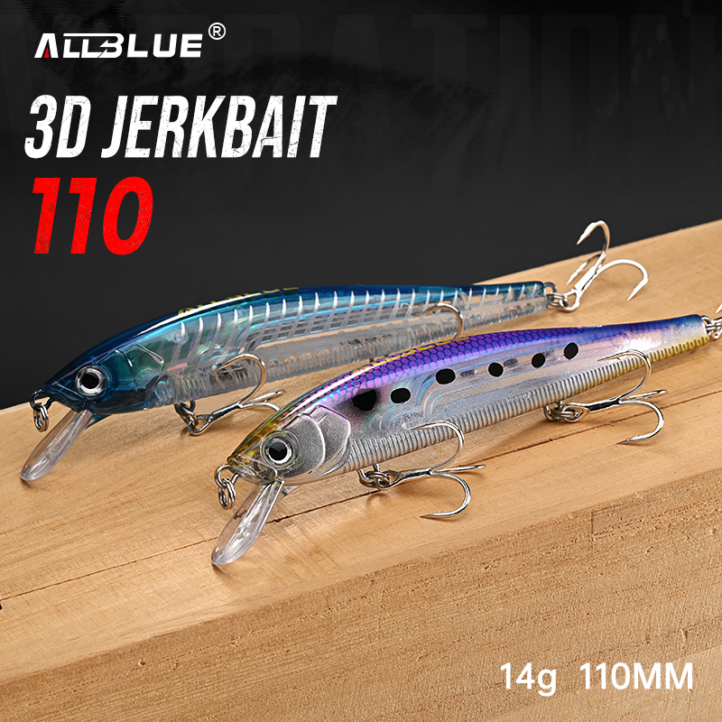 Fishing Lure Jerkbait - ALLBLUE 3D Jerkbait Wobbler Vissen Lokken