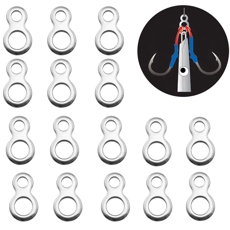 Fishing Lure Jig - 10-50 Stuks Roestvrijstalen Visserij Vaste Ring