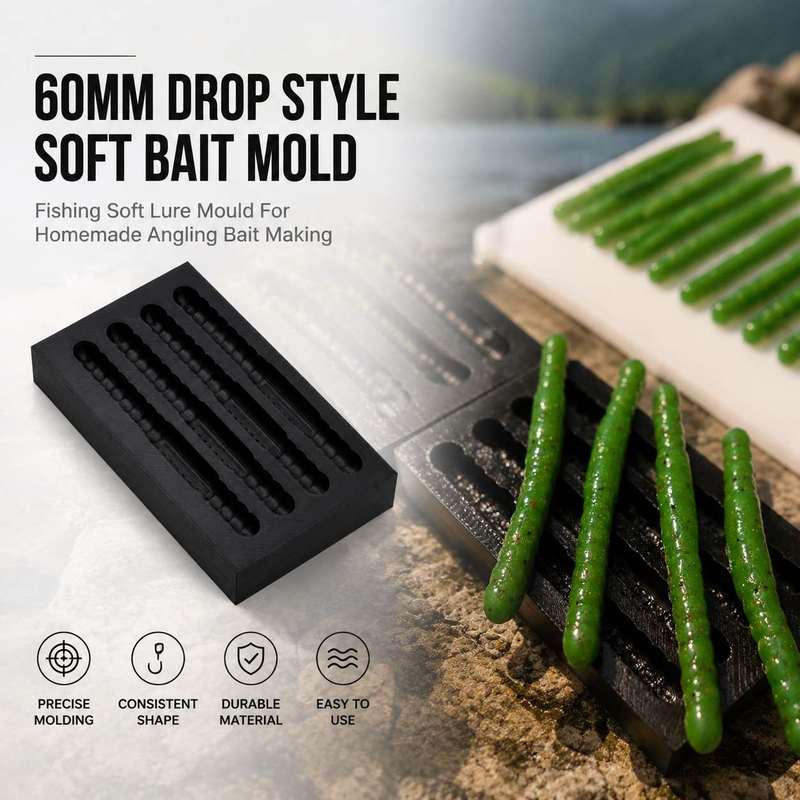 Fishing Lure Kit - Drop Type Soft Fishing Bait Mold