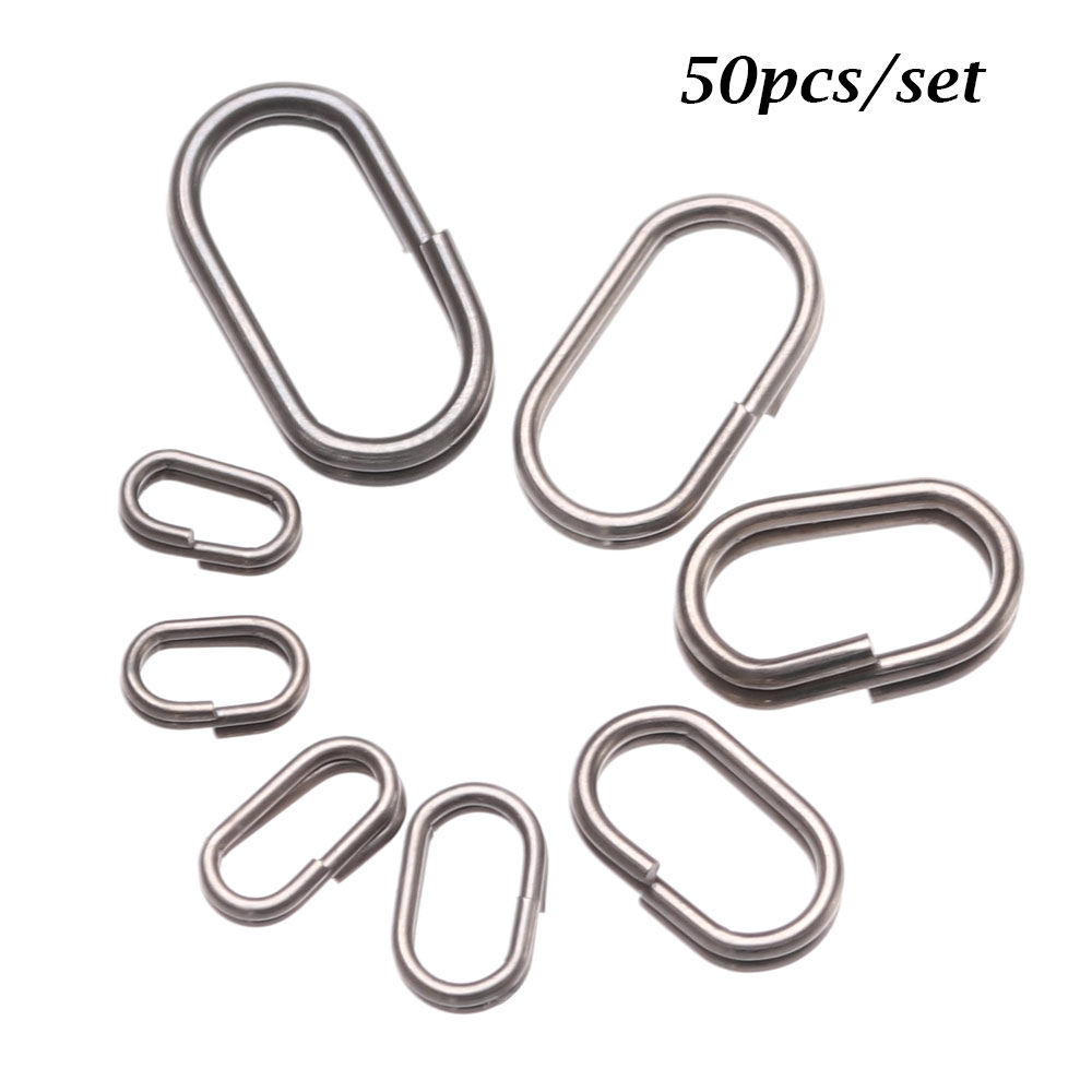 Fishing Lure Accessories - 50 Stks/partij 8/10/13/15/17/19Mm Oval Split Ringen