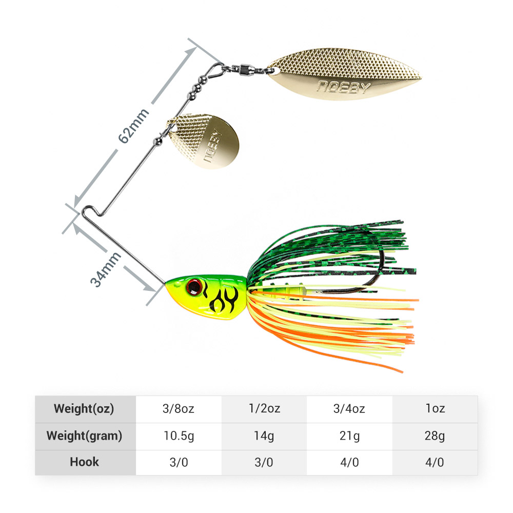 Noeby Spinnerbait 10.5g 14g 21 - Fishing Lure Spinnerbait recensie en prijs