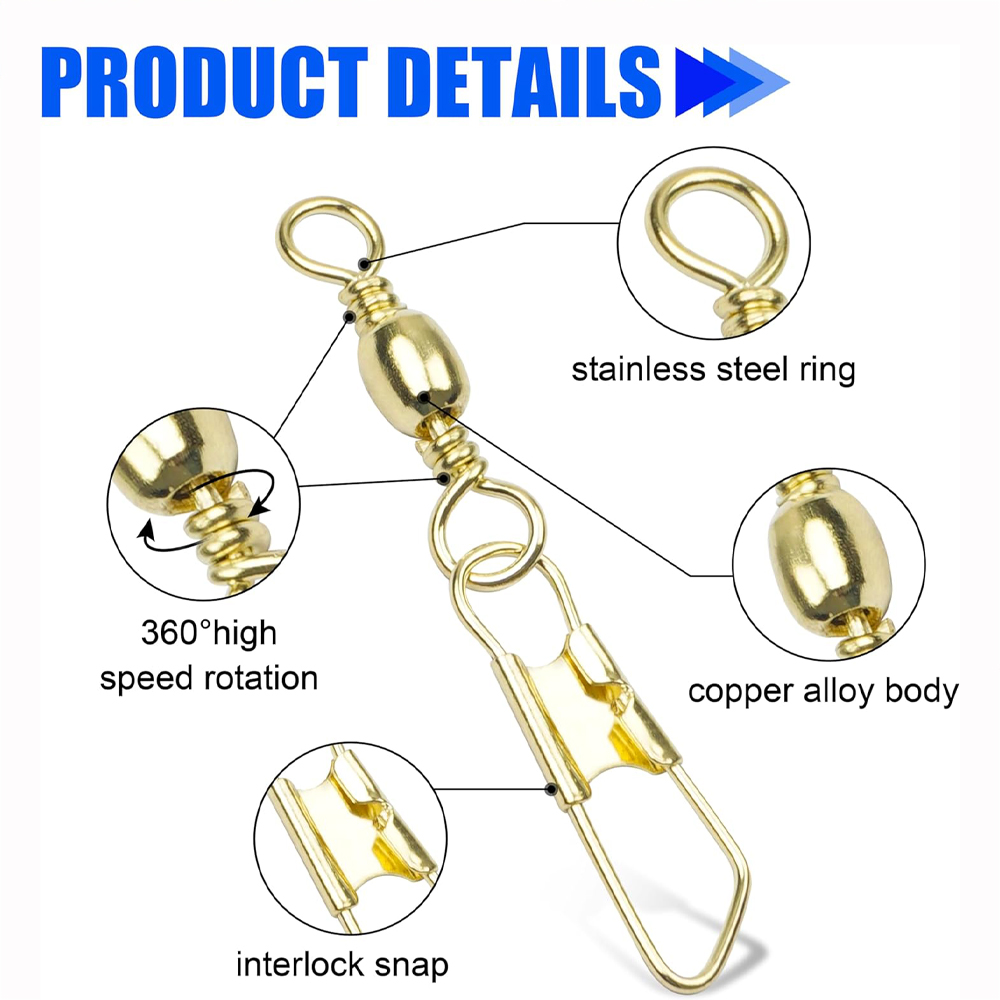 50st Gouden Visserston Draaiba - Fishing Lure Accessories recensie en prijs