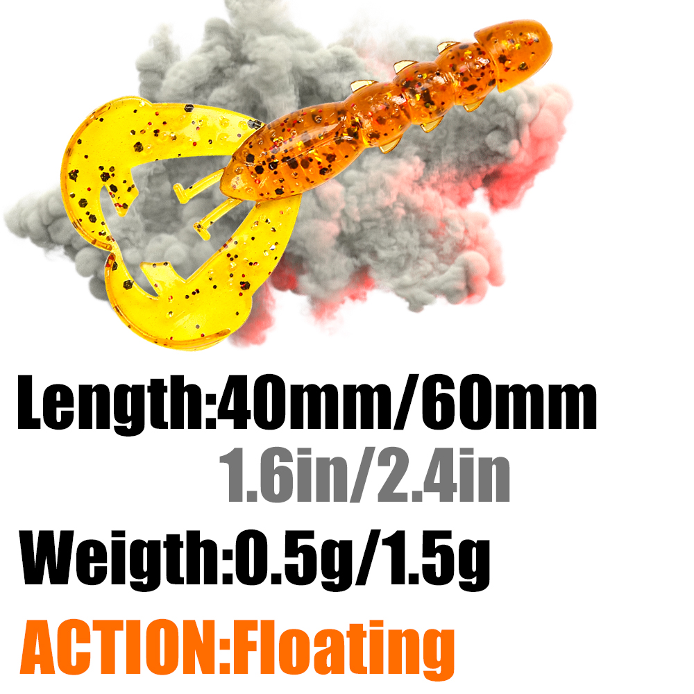 PEAK Floating Craws Lures 40mm - Fishing Lure Soft Plastic recensie en prijs