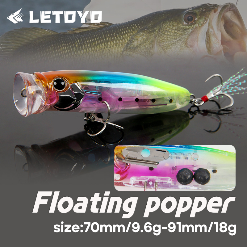 LETOYO 9.6g/18g Drijvende Popp - Fishing Lure Popper recensie en prijs