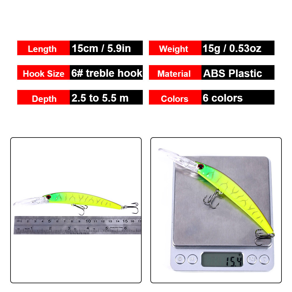 1PCS 15cm 15g Diep Duiken Jerk - Fishing Lure Jerkbait recensie en prijs