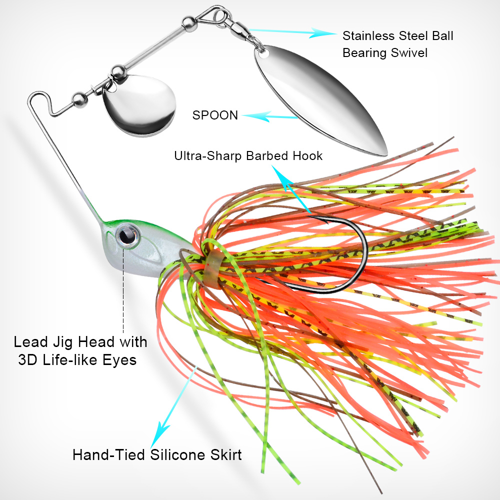 Proberos 10/14g Spinner Bait V - Fishing Lure Blade Bait recensie en prijs