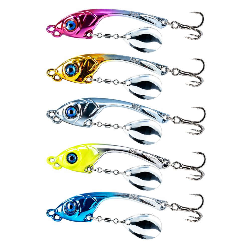 10 Stuks/Doos Dubbele Gat Meta - Fishing Lure Spinner recensie en prijs