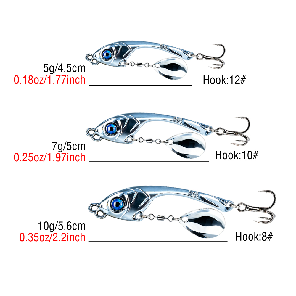 10 Stuks/Doos Dubbele Gat Meta - Fishing Lure Spinner recensie en prijs