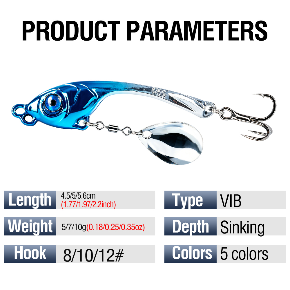 10 Stuks/Doos Dubbele Gat Meta - Fishing Lure Spinner recensie en prijs