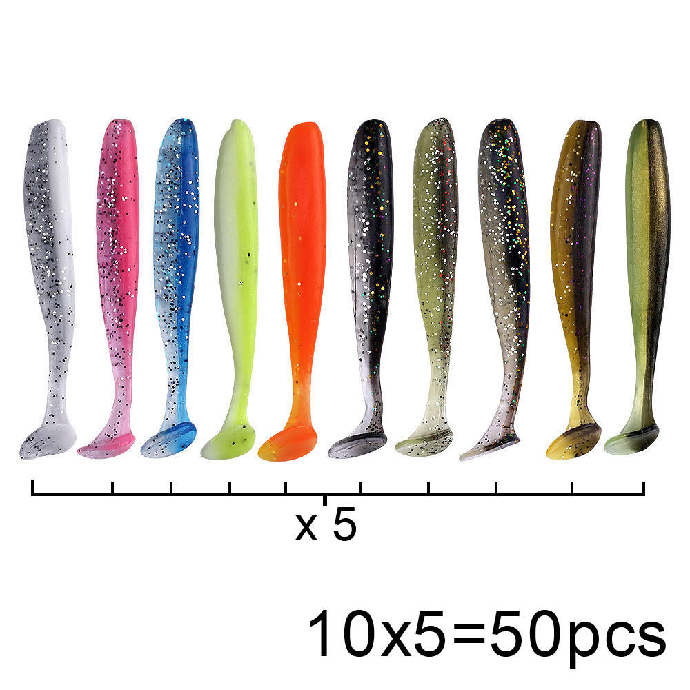 QXO 50 stks/partij Swimbait Za - Fishing Lure Soft Plastic recensie en prijs