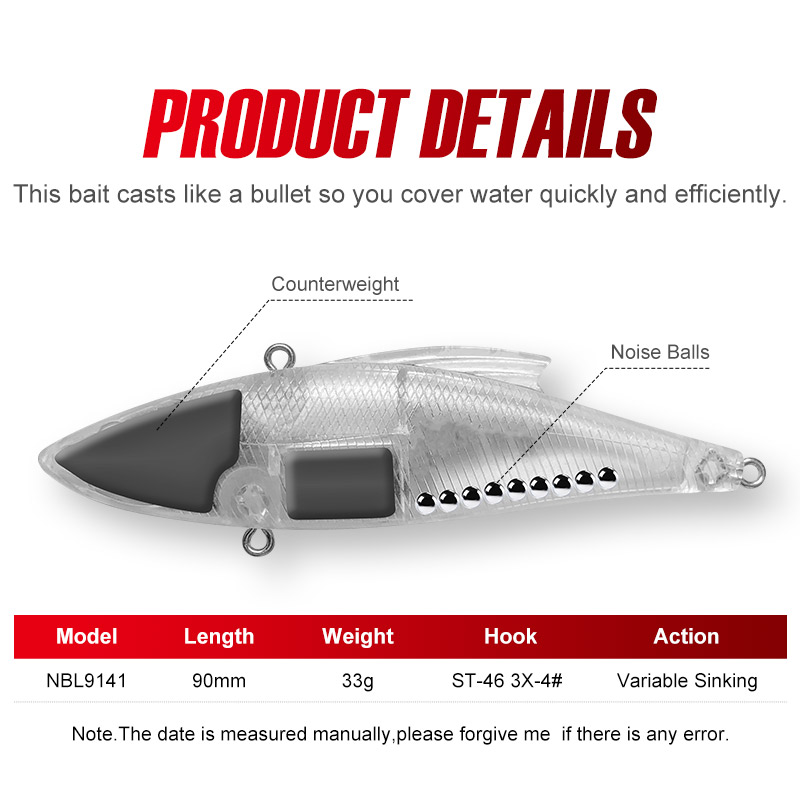 Noeby 3 stuks 90mm 33g Zinkend - Fishing Lure Crankbait recensie en prijs