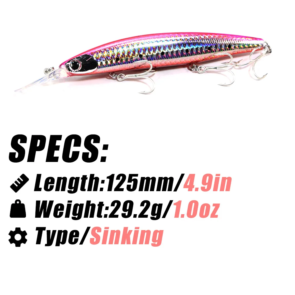 B&U 125mm Sinking Minnow Zeevi - Fishing Lure Jerkbait recensie en prijs