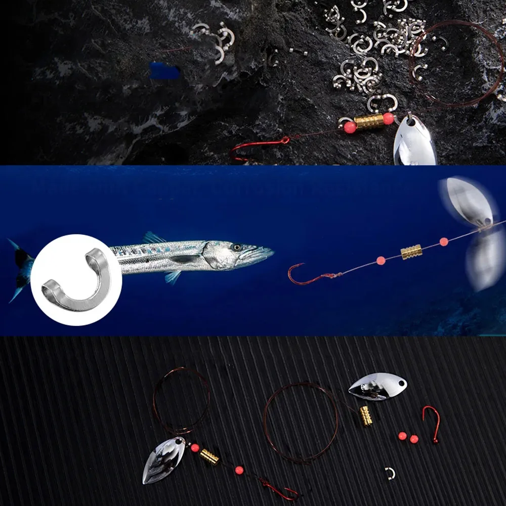 100 stks Vissen U-vormige Vast - Fishing Lure Spinner recensie en prijs